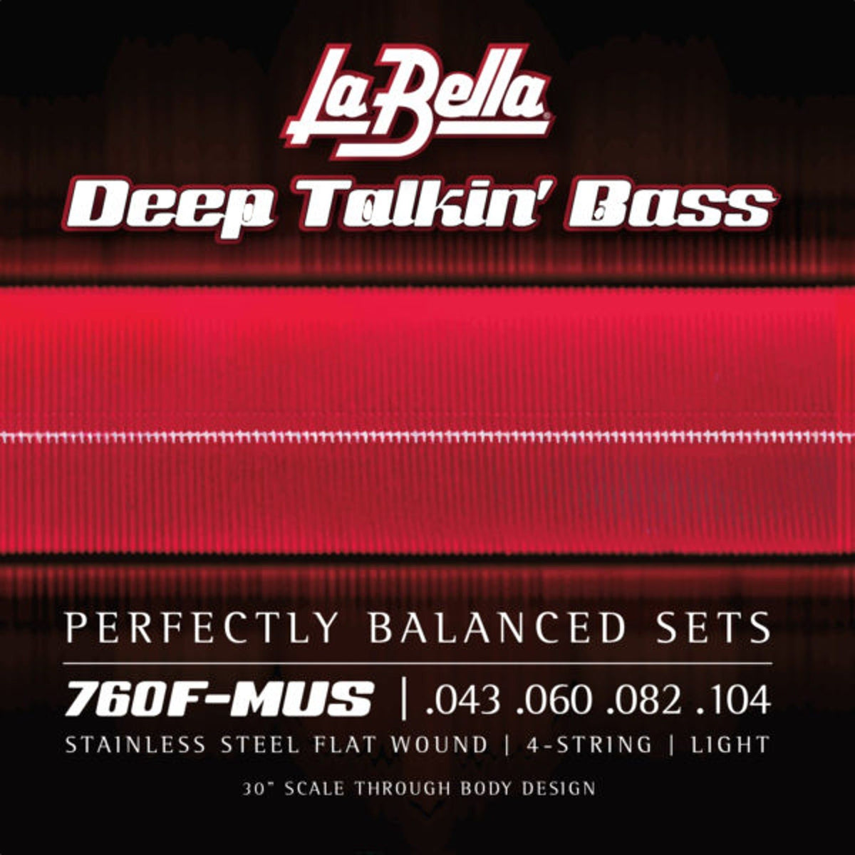 La Bella 760F-MUS 30in Scale Flatwound Strings for Mustang Bass