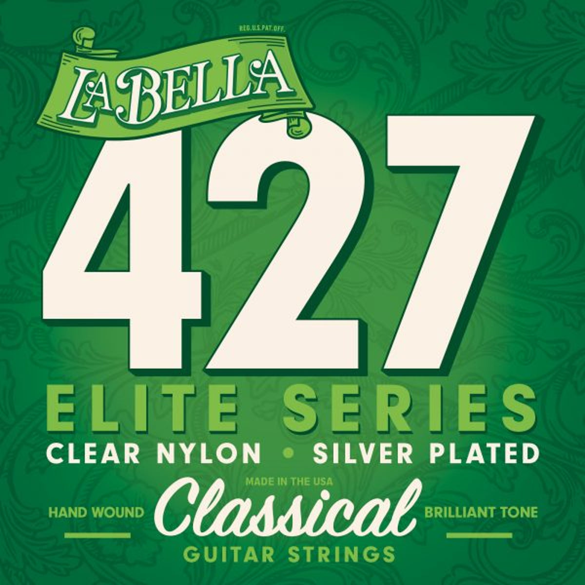 La Bella Classical 427 Elite Clear Nylon Silver Plated Strings