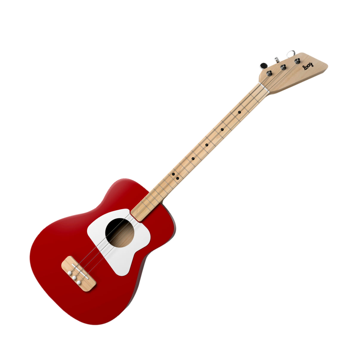 Loog Pro Acoustic 3 String Kids Guitar Red