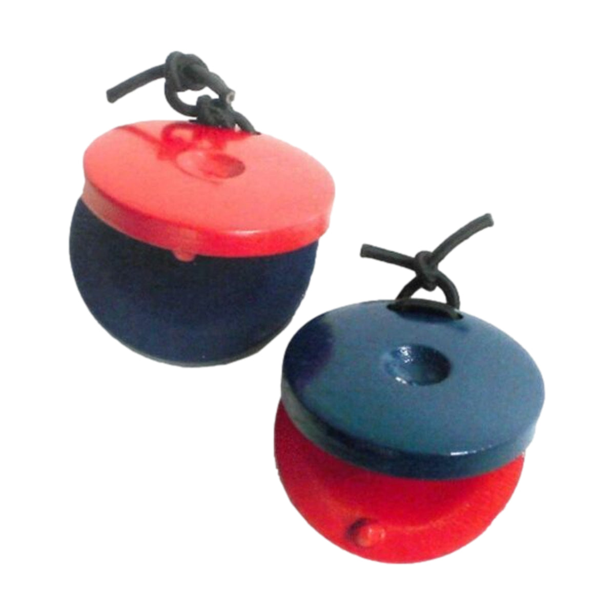 Mano Percussion Wooden Finger Castanets Wooden Pair Red and Blue