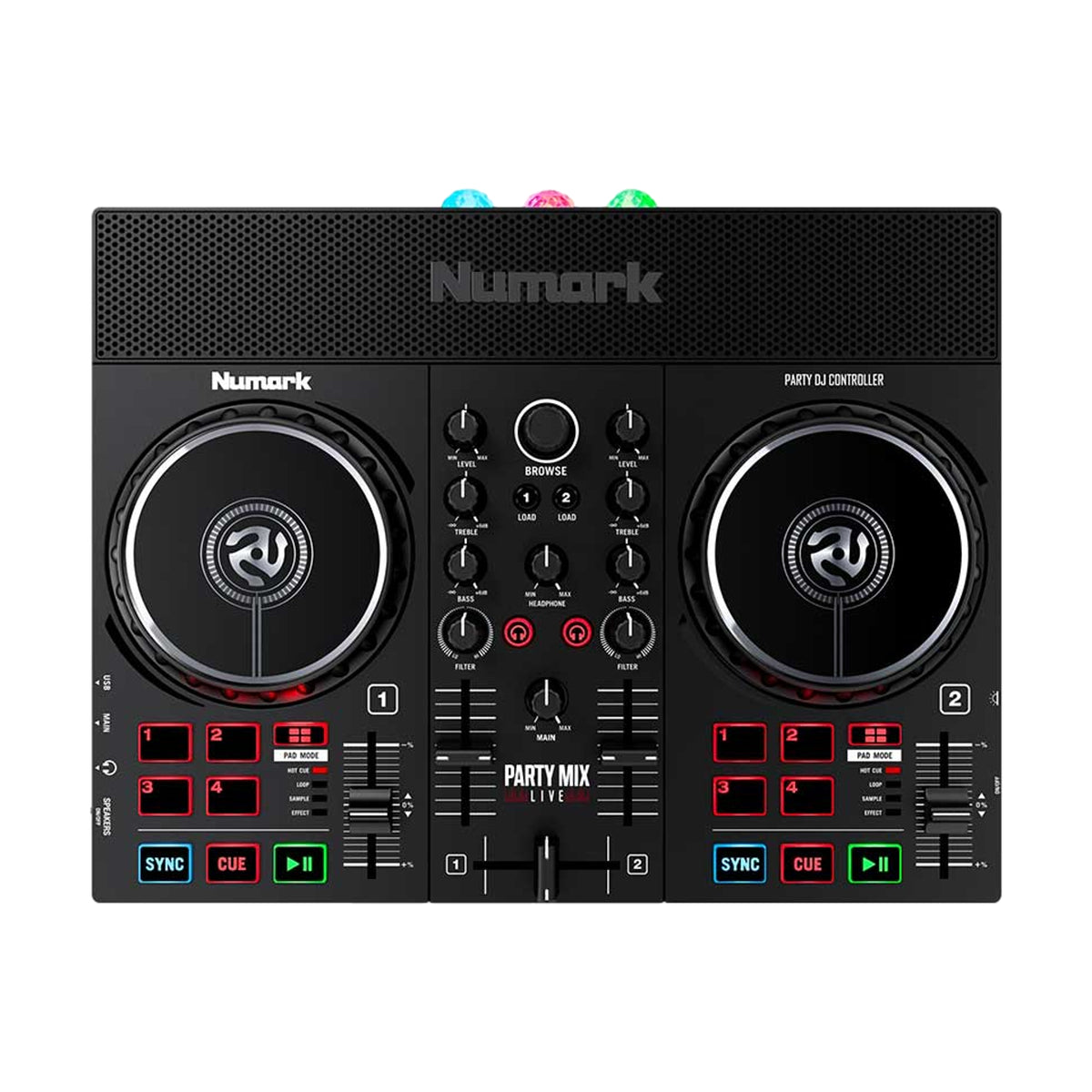 Numark Party Mix Live DJ Controller 2 Channel with Built-In Speakers