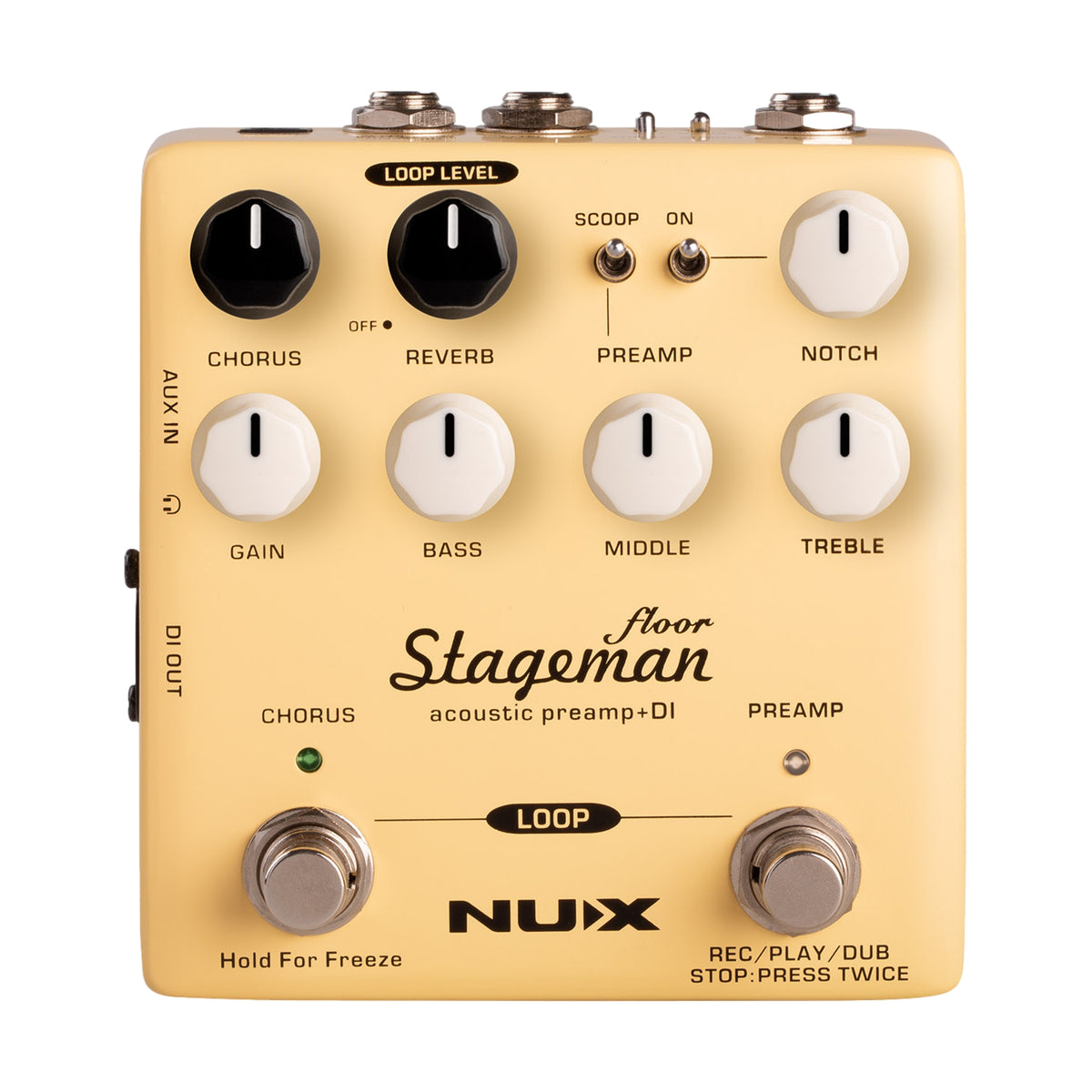 Nux Verdugo Series Stageman Floor Acoustic Preamp and DI