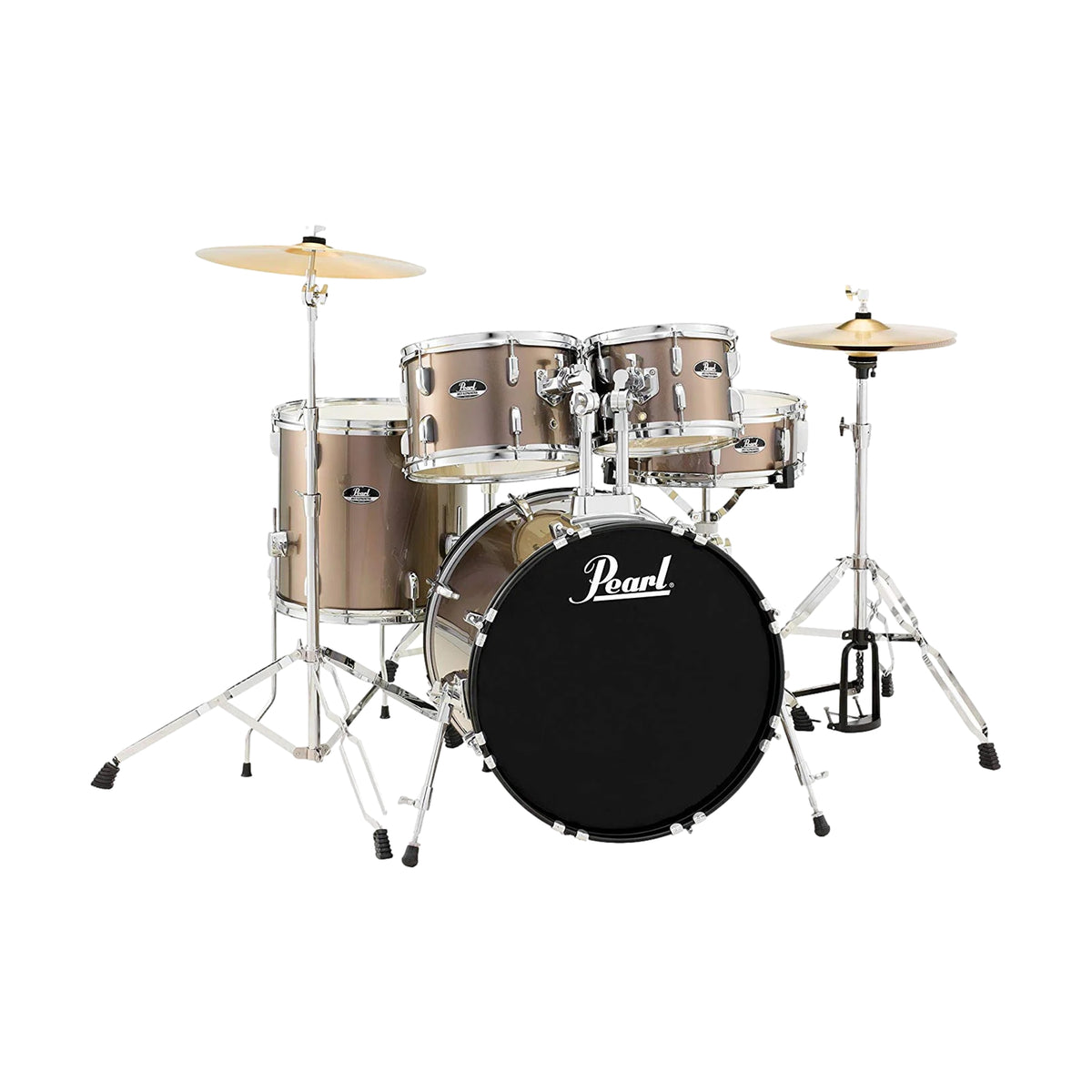 Pearl Roadshow Fusion Plus 5 Piece Drum Kit Bronze Metallic with Cymbals