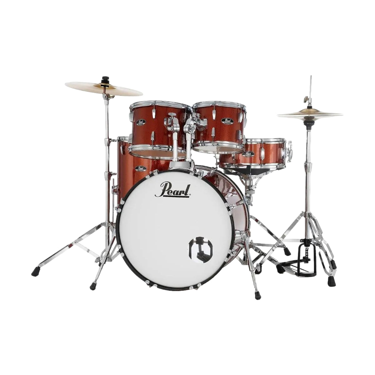 Pearl Roadshow RS Series Fusion Plus 22 Inch Drum Kit with Cymbals Burnt Orange Sparkle