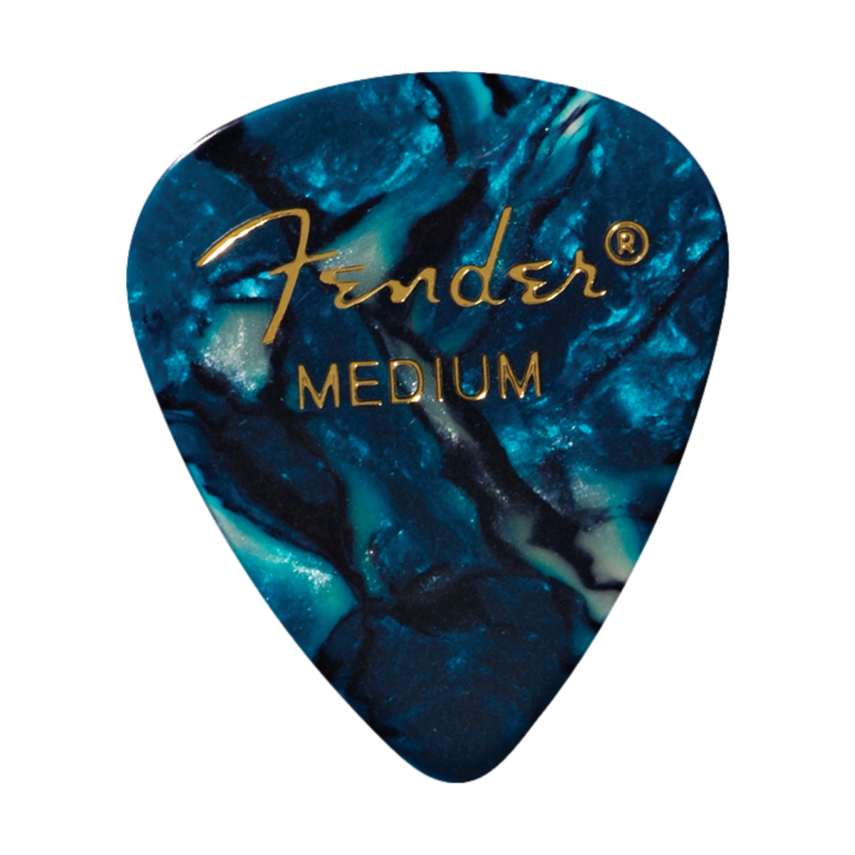 Premium Celluloid 351 Shape Picks Medium Ocean Turquoise 12-Pack