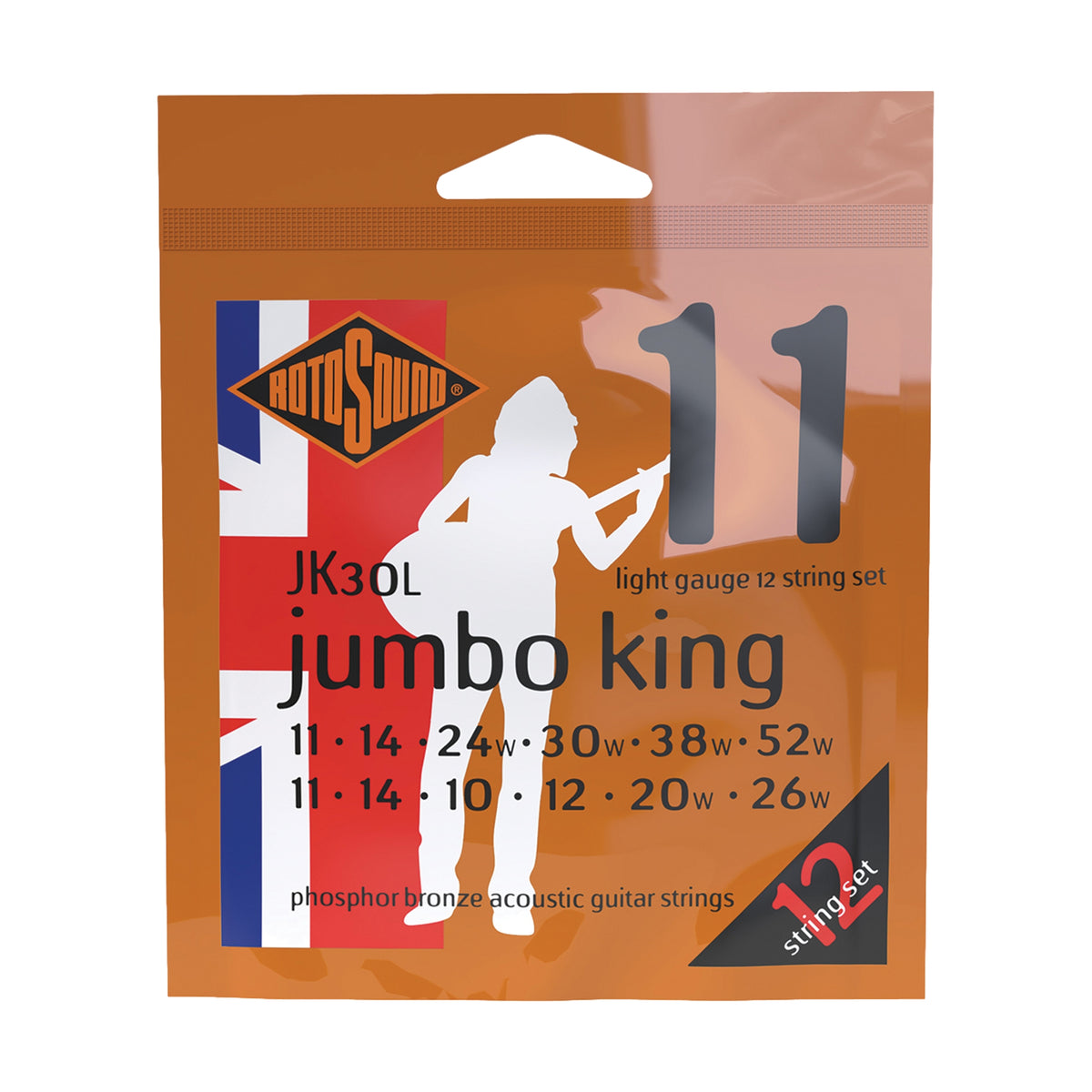 Rotosound JK30L Jumbo King 12 String Set Phosphor Bronze