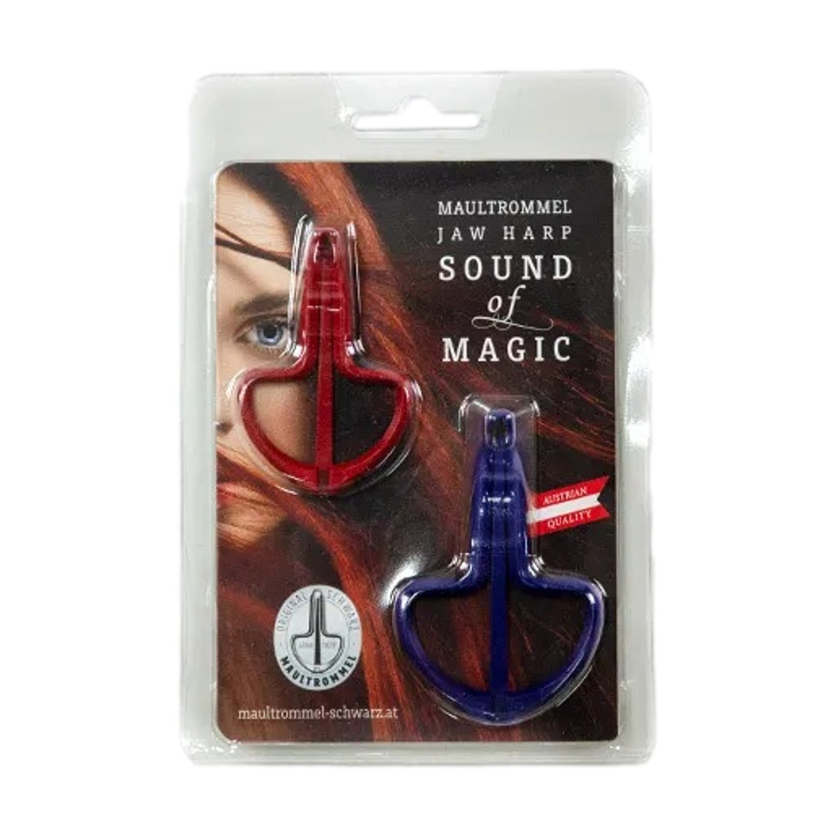 Schwarz Jaw Harp Fun Harp Duo 6 and 12 Red and Blue