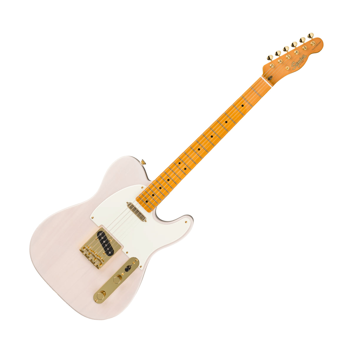 Squier FSR Classic Vibe 50s Telecaster Electric Guitar White Blonde Gold Hardware