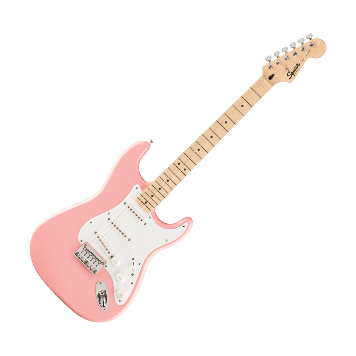Squier Sonic Stratocaster Electric Guitar HT-Sheel Pink White Pickguard