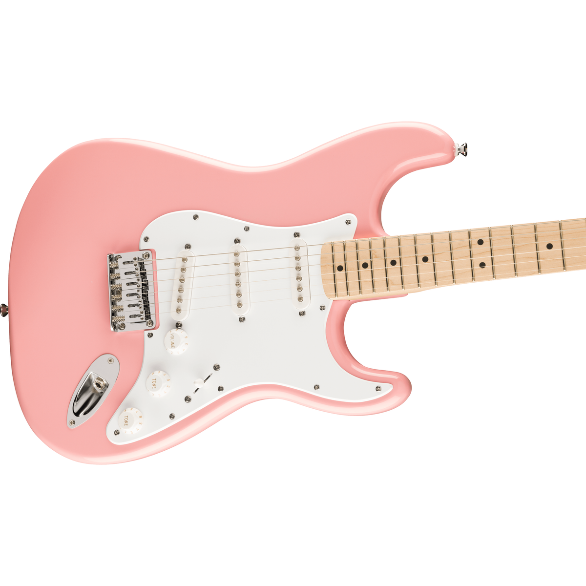 Squier Sonic Stratocaster Electric Guitar HT-Sheel Pink White Pickguard