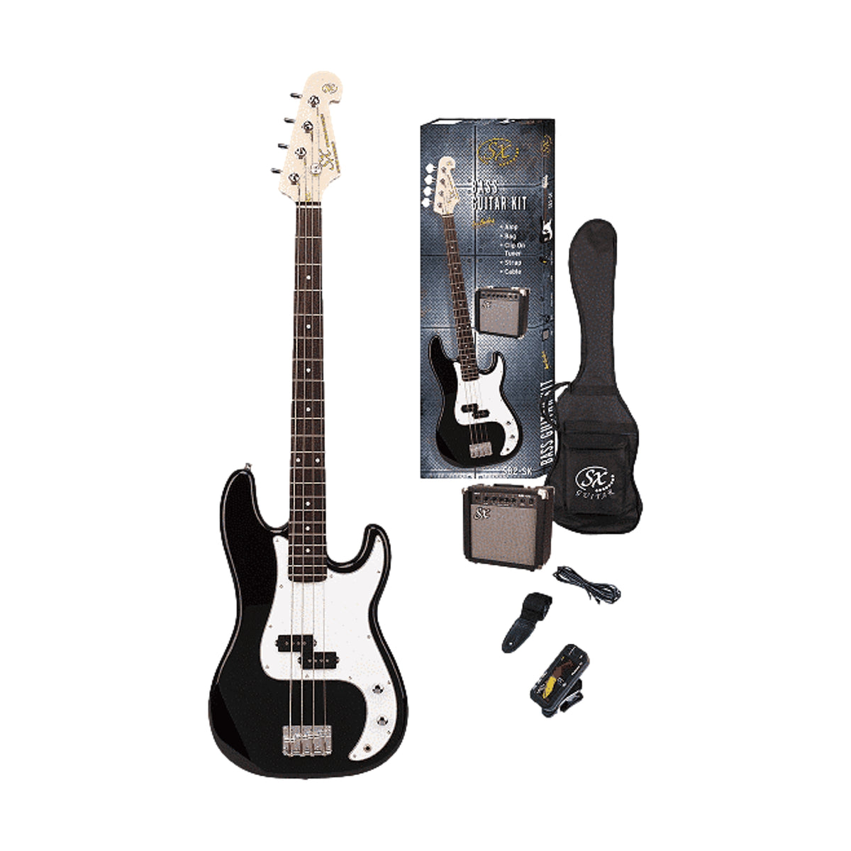 SX Bass Guitar Pack SB2-SKB