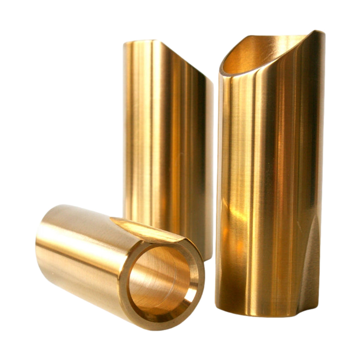 The Rock Slide Polished Brass Guitar Slide Medium