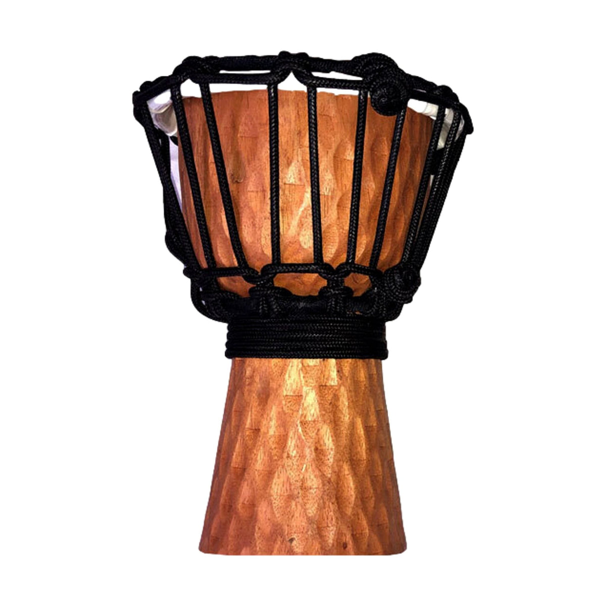 Toca Djembe Wooden Mini Series 4in Carved Cherry Stain