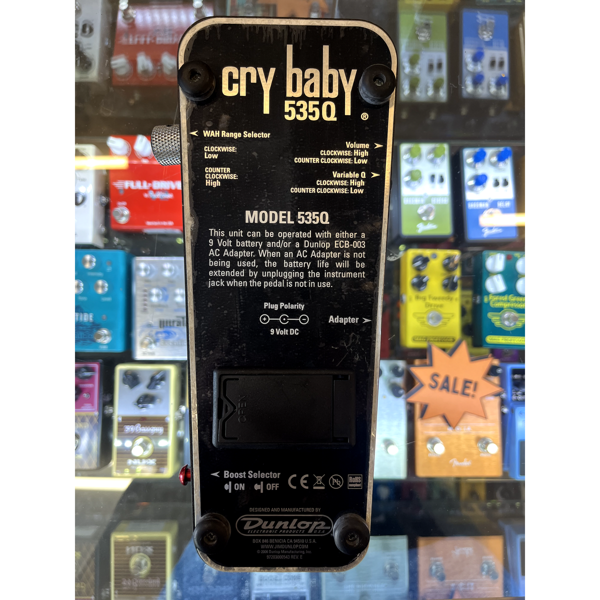 Used Dunlop Cry Baby 535Q Wah Wah Pedal