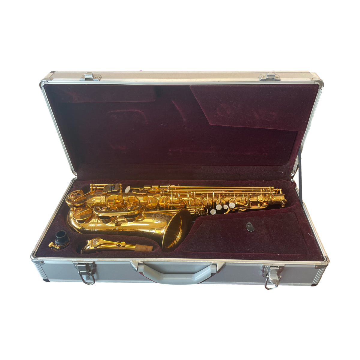 Used Suzuki Alto Saxophone in Case with Books and Stand