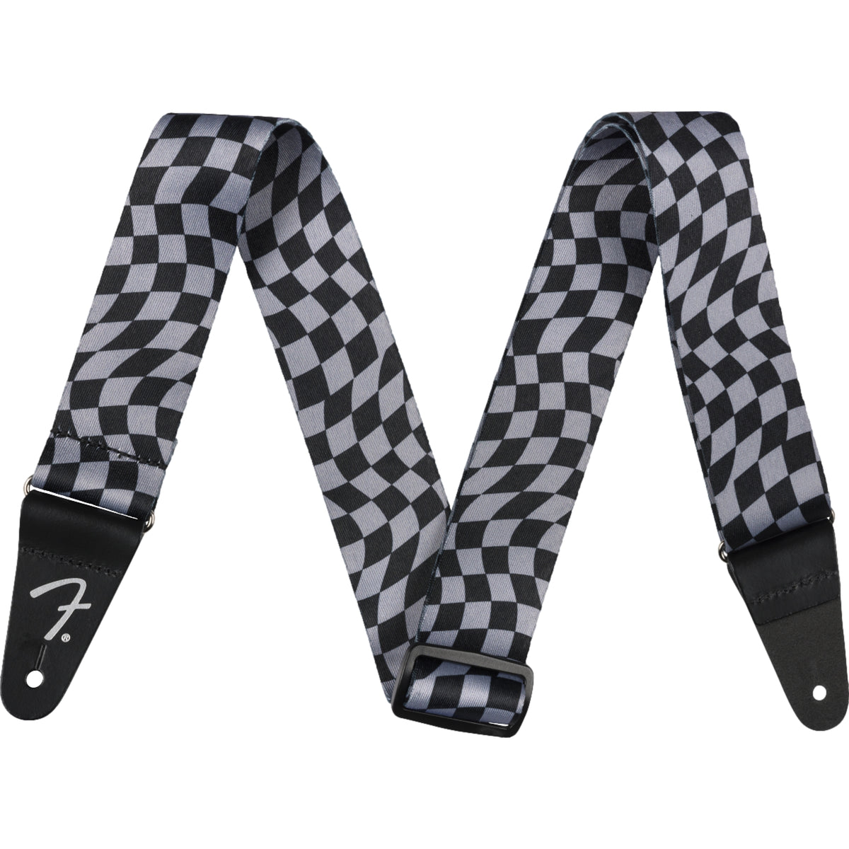 Fender Wavy Checkerboard Polyester Strap Gray
