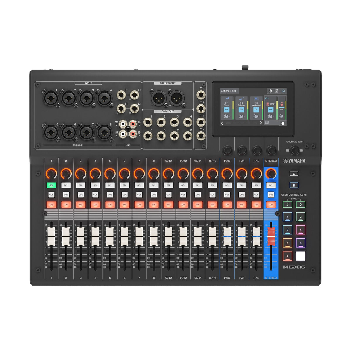 Yamaha MGX162 2-Channel Digital Mixing Console Black