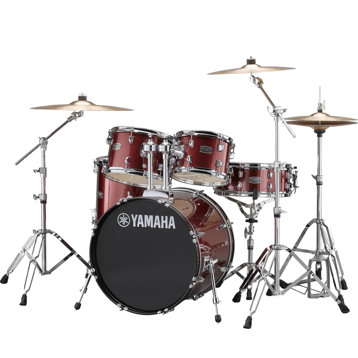 Yamaha Rydeen 5pc Fusion Drum Kit Burgundy Glitter with Free DS550 Stool