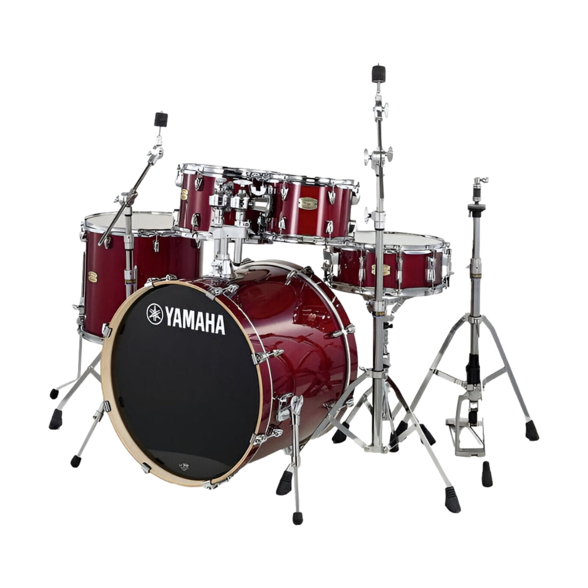 Yamaha Stage Custom Birch Euro Shell Pack with Hardware Cranberry Red