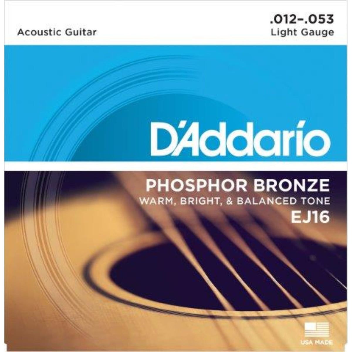D&#39;Addario&#39;s most popular acoustic set, EJ16 delivers the ideal balance of volume, projection and comfortable playability.