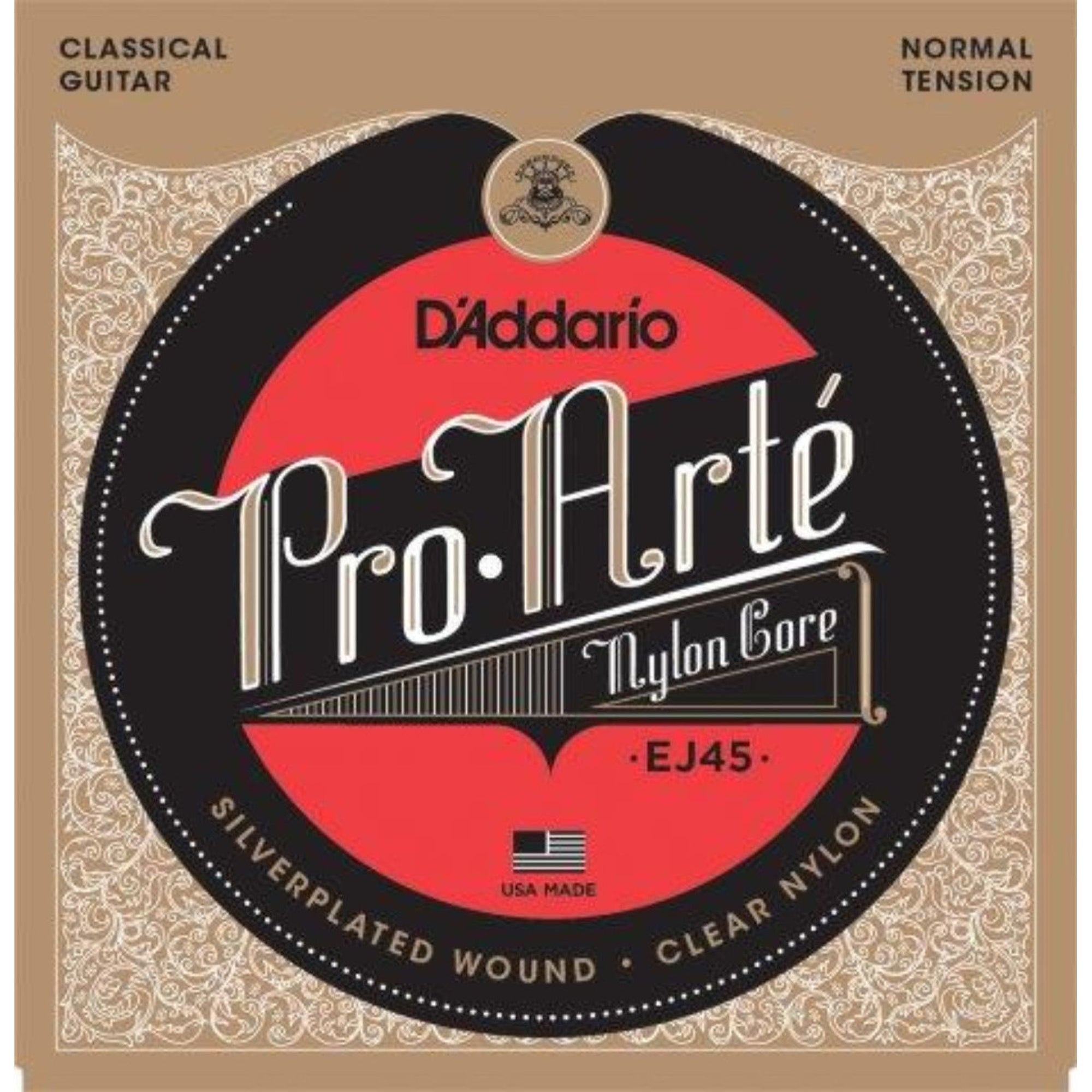 EJ45, normal tension, is D'Addario's best selling classical set, preferred for its balance of rich tone, comfortable feel and dynamic projection.