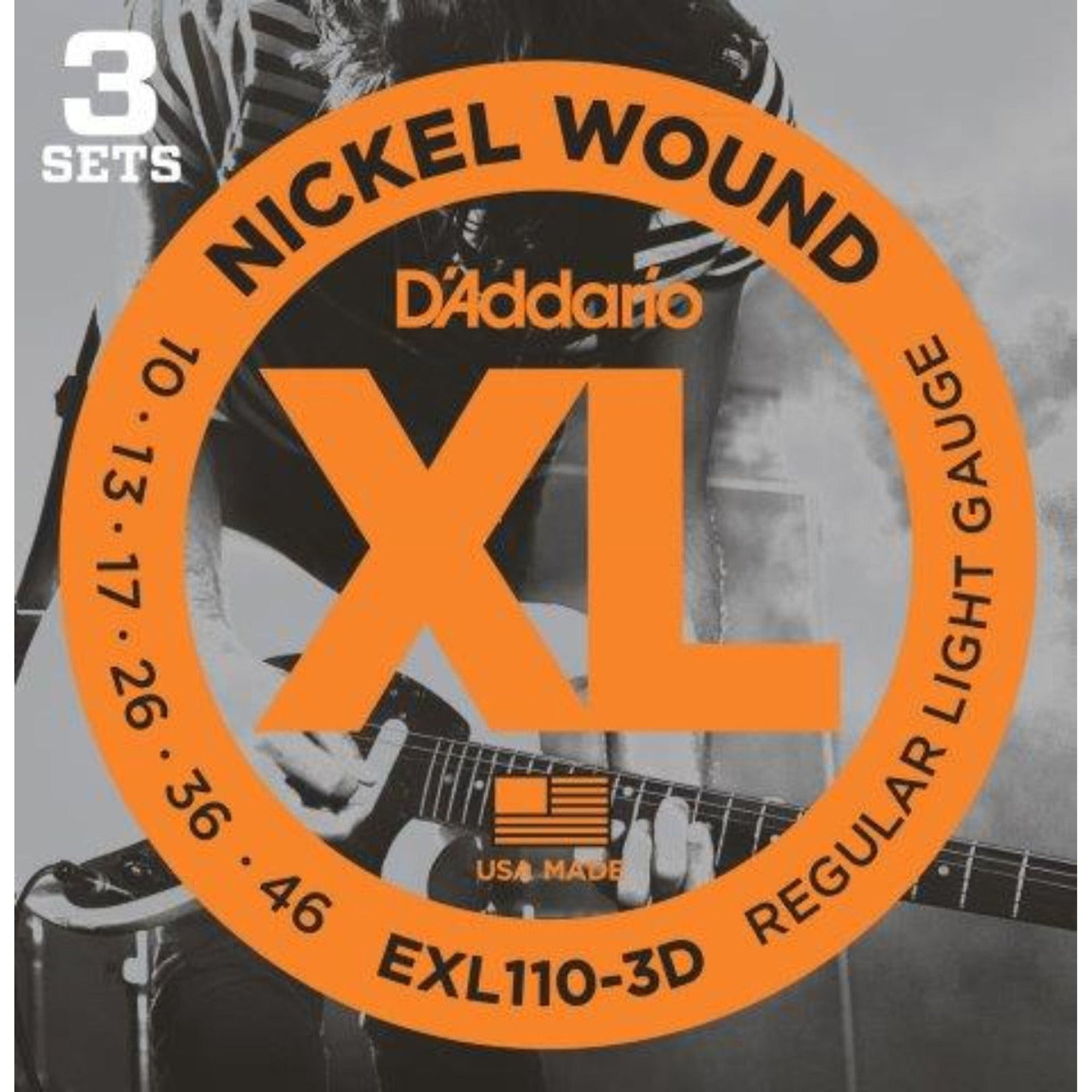 EXL110, D'Addario's best selling set, offers the ideal combination of tone, flexibility and long life. The standard for most electric guitars.