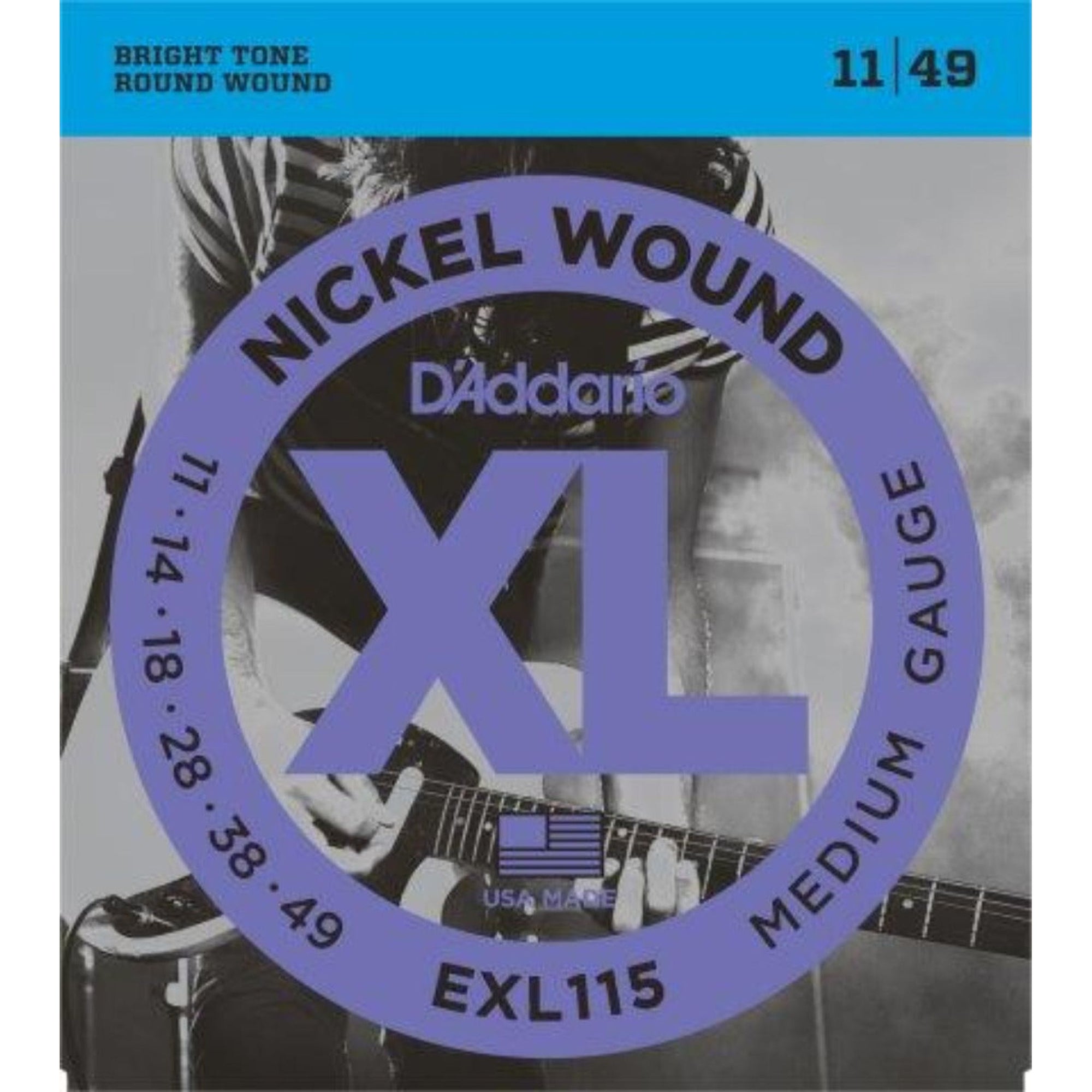 D'Addario EXL115 Electric Guitar String are the popular choice for players who prefer moderate flexibility and a full, beefy tone.