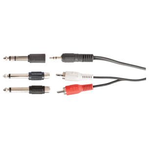 Australasian 6ft 3.5mm TRS-M to 2 x RCA Male Cable including Adapters