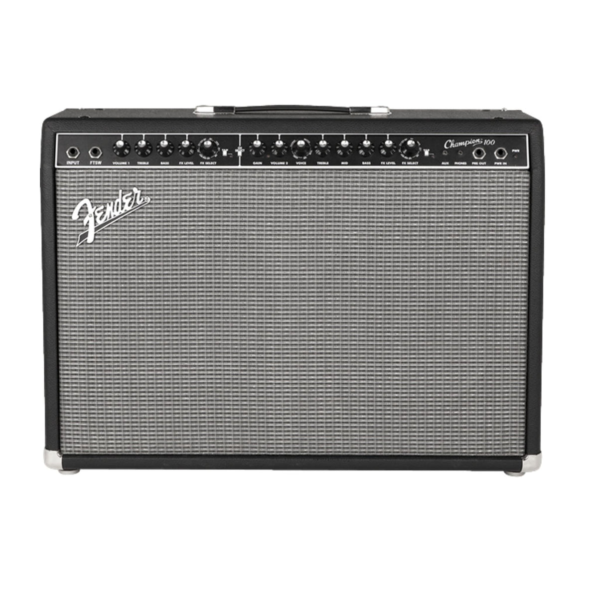 The Fender Champion 100 Guitar Amp is easy to use and versatile enough for any style of guitar playing, the 100-watt Champion 100 is an ideal choice as a powerful 2x12&quot; practice amp and affordable stage amp.